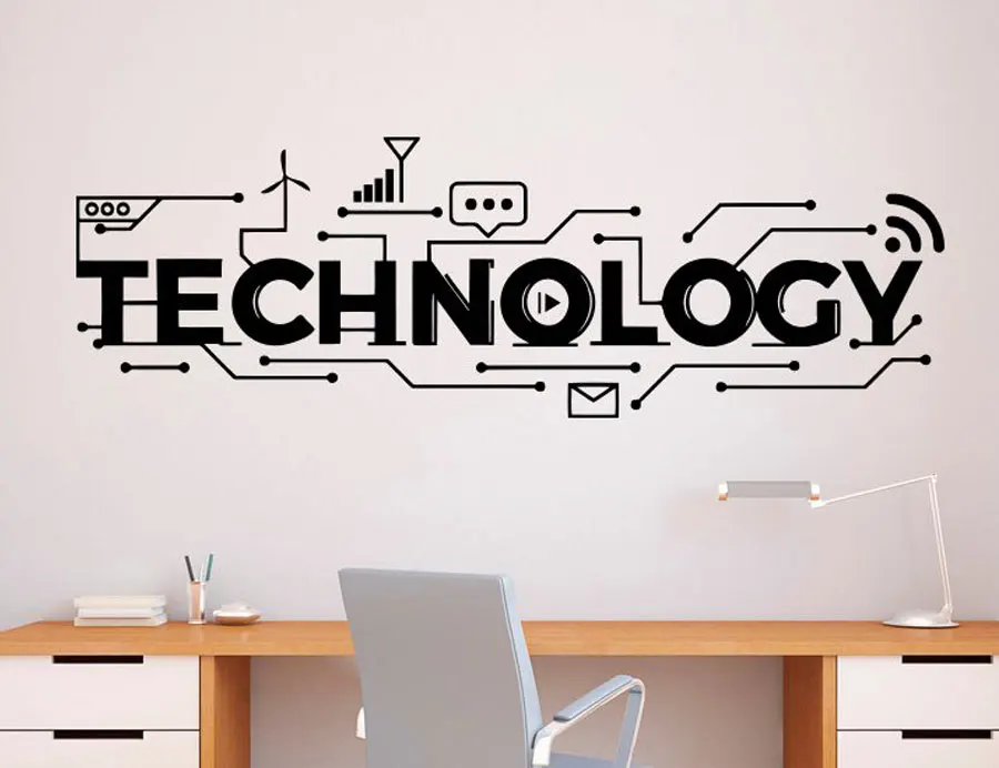 Interior Design Education - Technologia napis naklejka naklejka winylowa edukacja