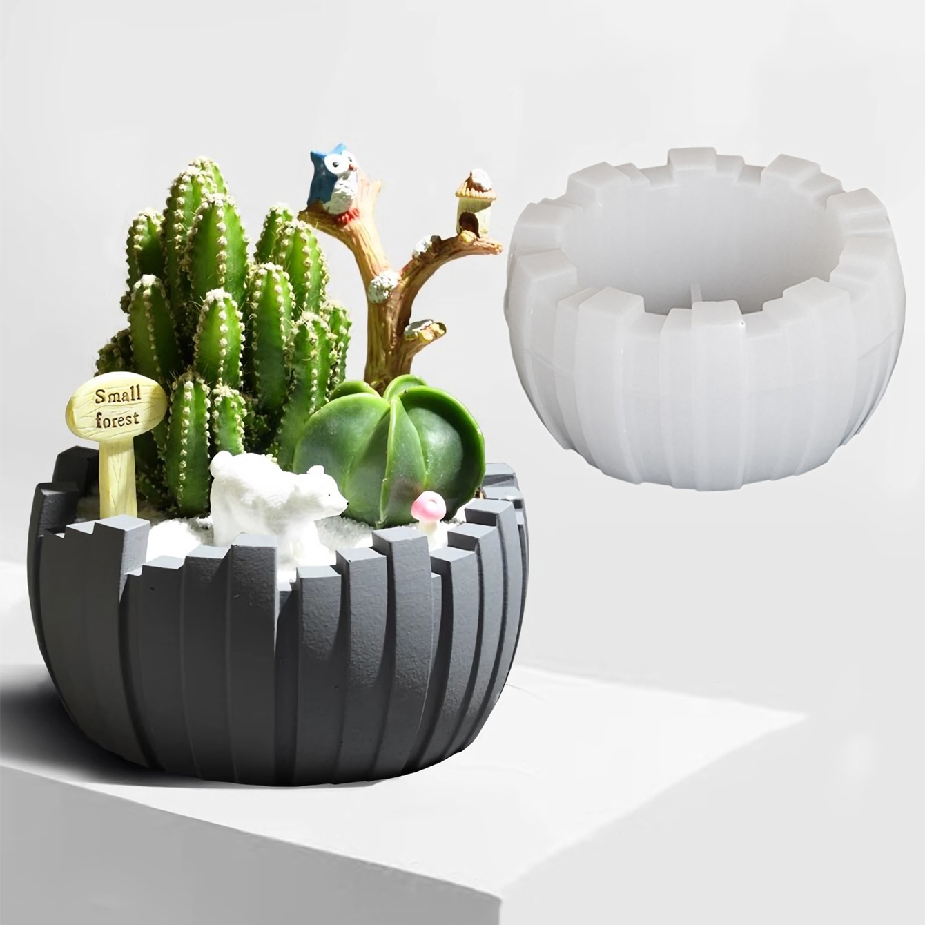 Ceramic Candle Vessel - Forma silikonowa DIY na nieregularną miseczkę