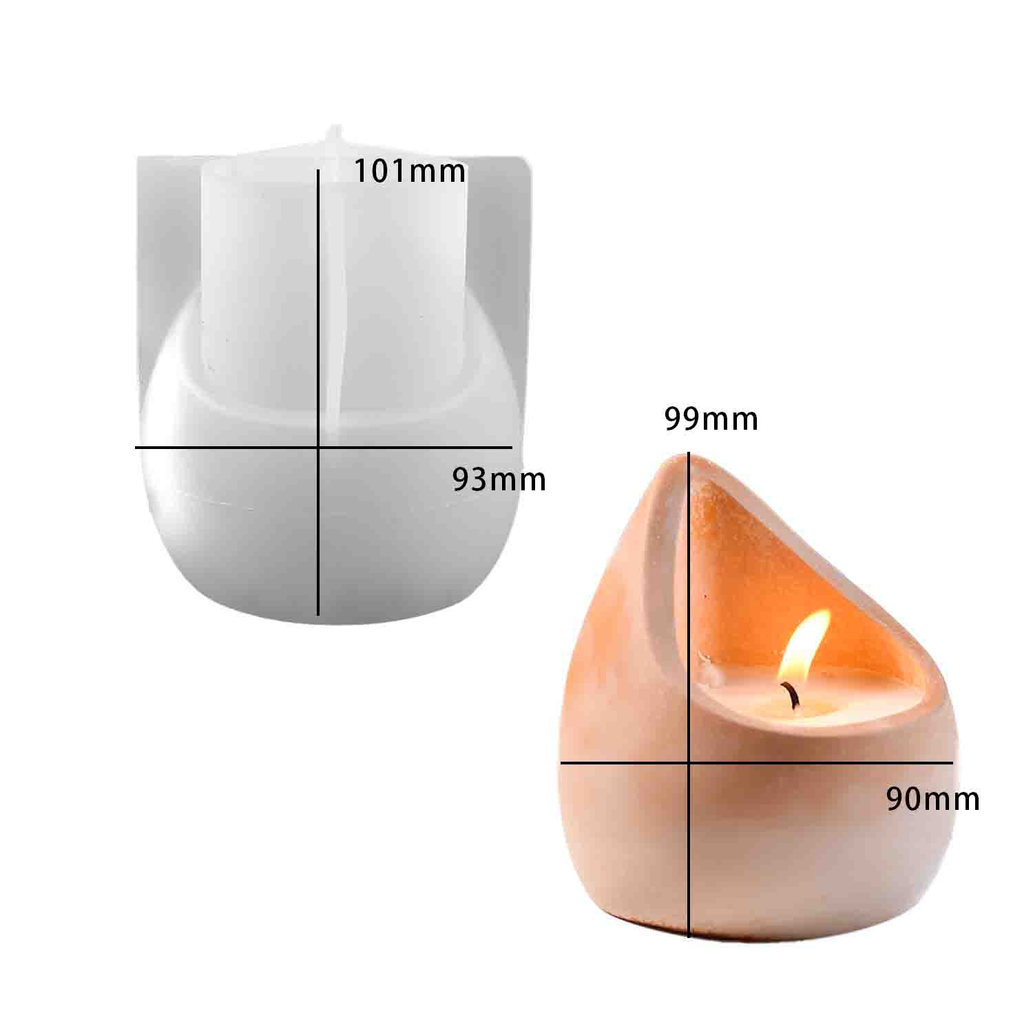 Ceramic Candle Vessel - Forma silikonowa DIY do żywicy epoksydowej,
