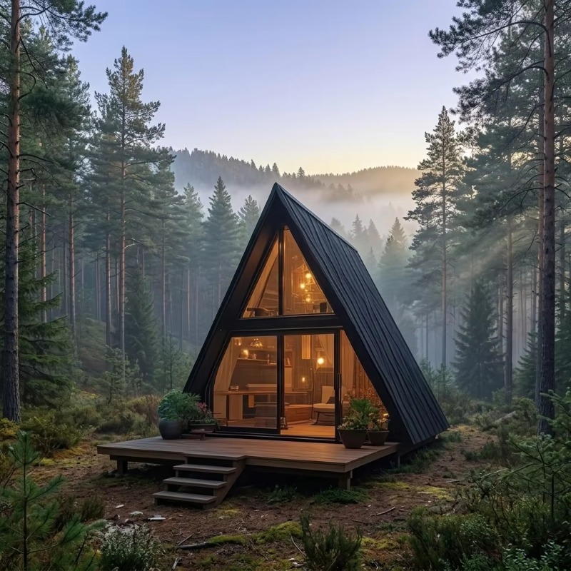 Engineering And Interior Design - Trójkątna, wysokiej jakości chatka rekreacyjna z