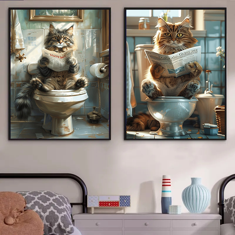 Zwierzę na toalecie i czytaniu – Interior Design Sketch recenzja i cena