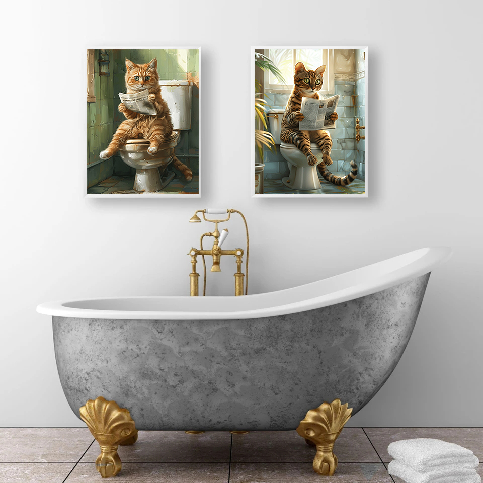 Zwierzę na toalecie i czytaniu – Interior Design Sketch recenzja i cena