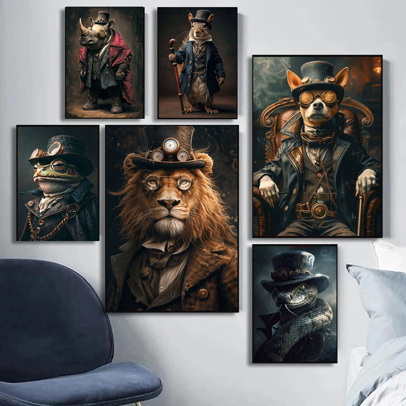 Cool Steampunk Animals Portrai – Interior Design Sketch recenzja i cena