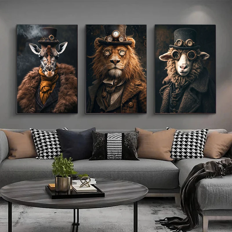 Cool Steampunk Animals Portrai – Interior Design Sketch recenzja i cena