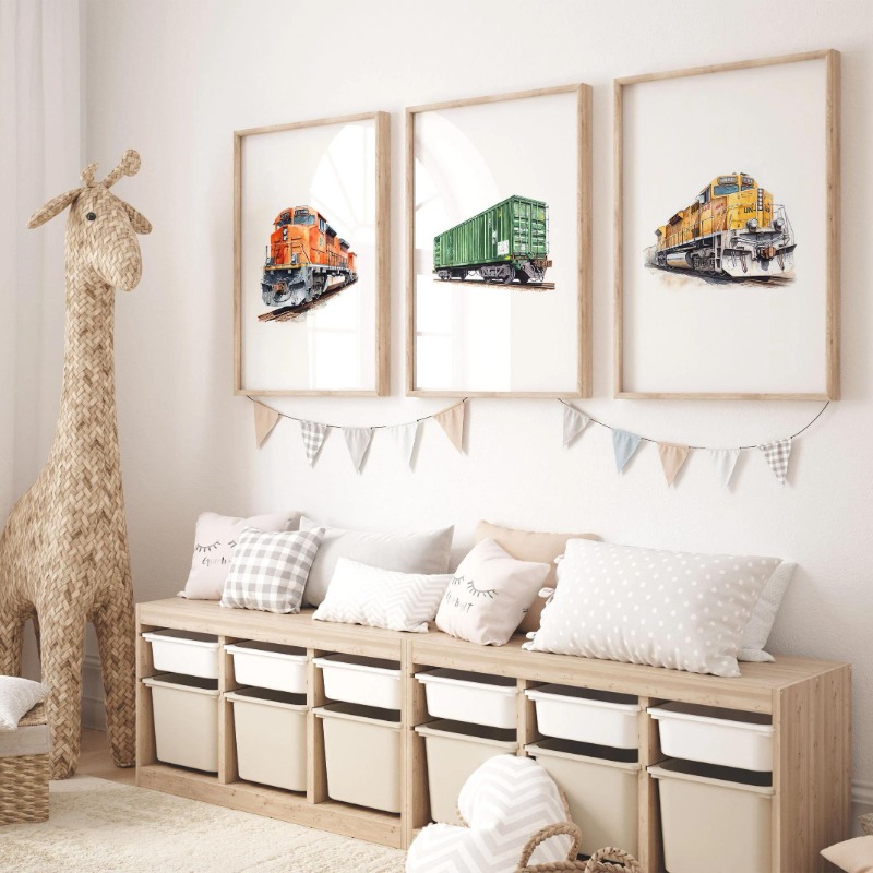 Akwarela Retro Pociąg parowy K – Interior Design Sketch recenzja i cena