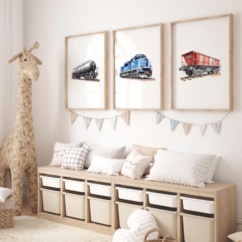 Akwarela Retro Pociąg parowy K – Interior Design Sketch recenzja i cena