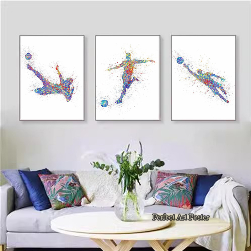 Akwarela Piłkarz Grający Piłkę – Interior Design Sketch recenzja i cena
