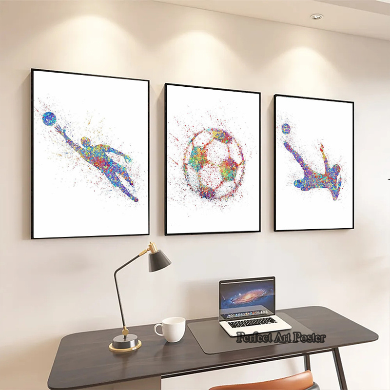 Akwarela Piłkarz Grający Piłkę – Interior Design Sketch recenzja i cena
