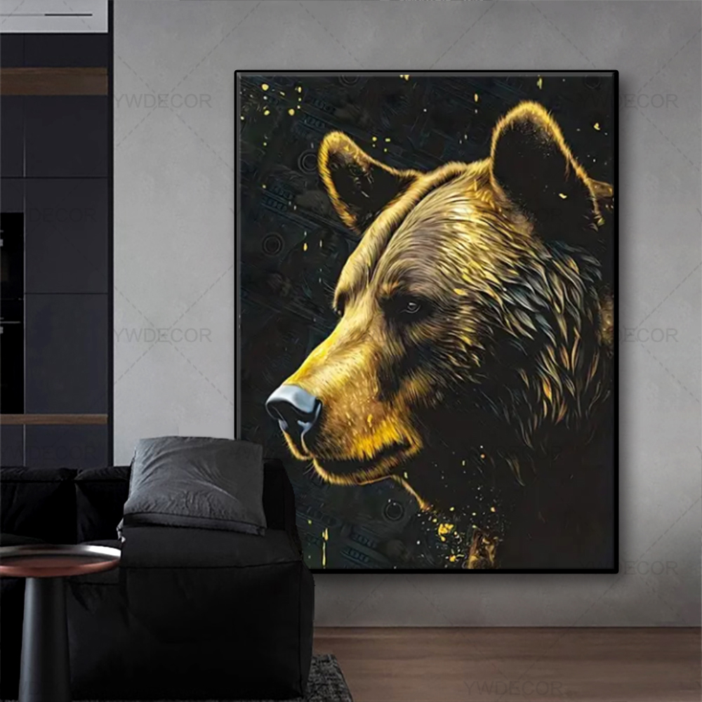 Bull and Bear Animals Painting – Interior Design Sketch recenzja i cena